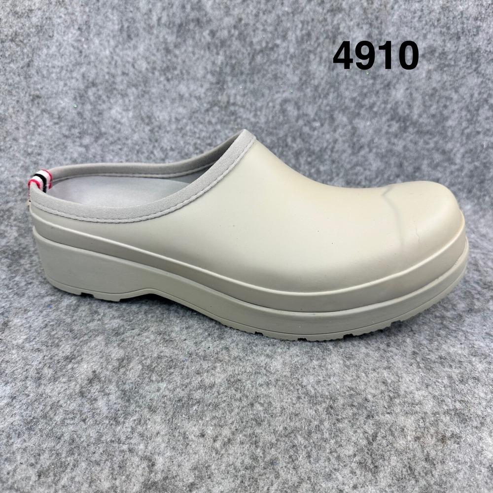 Hunter Original Play Womens Gray Zinc Size 10 Rubber Waterproof Slip On Clog New